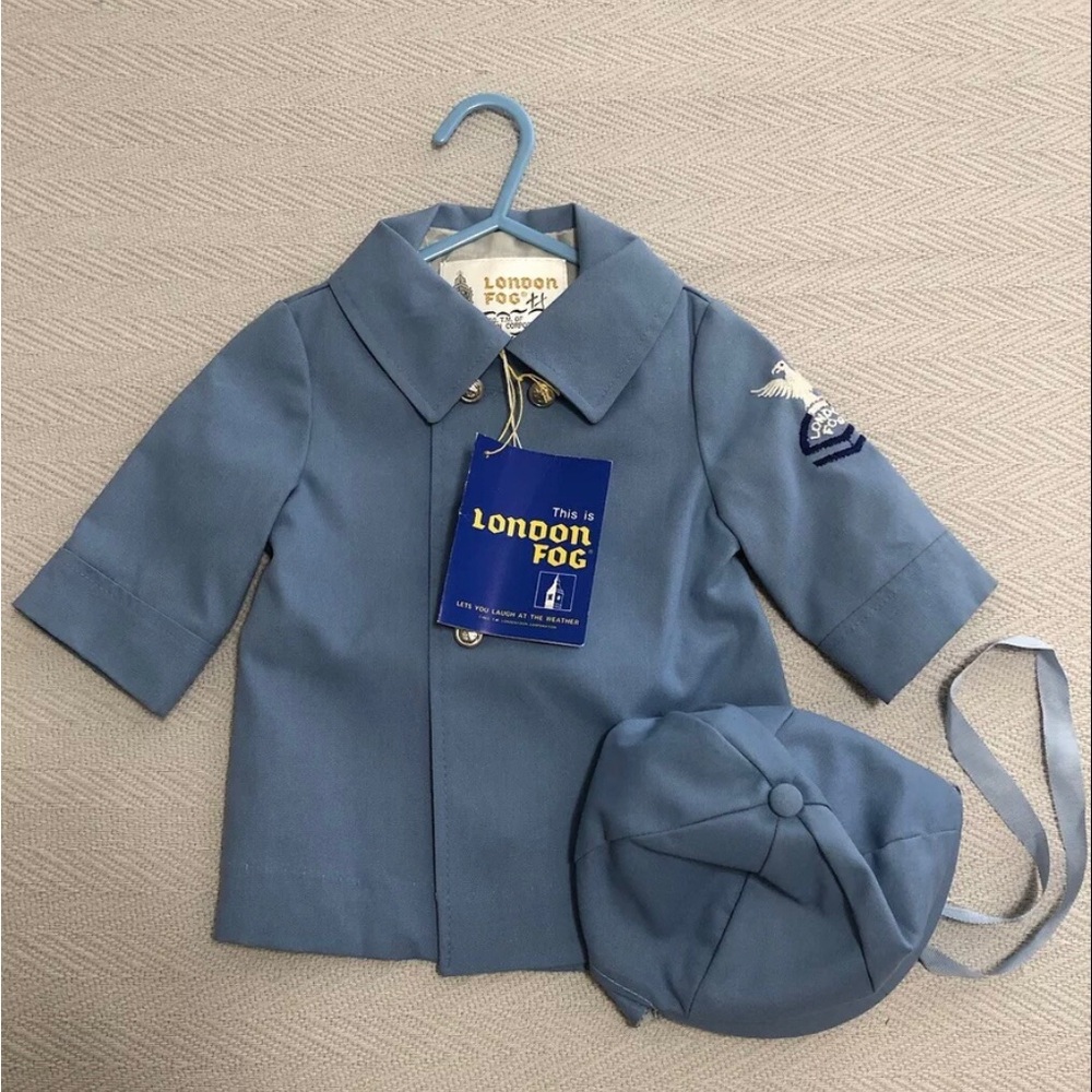 London Fog Kids Blue Jacket and Hat Set